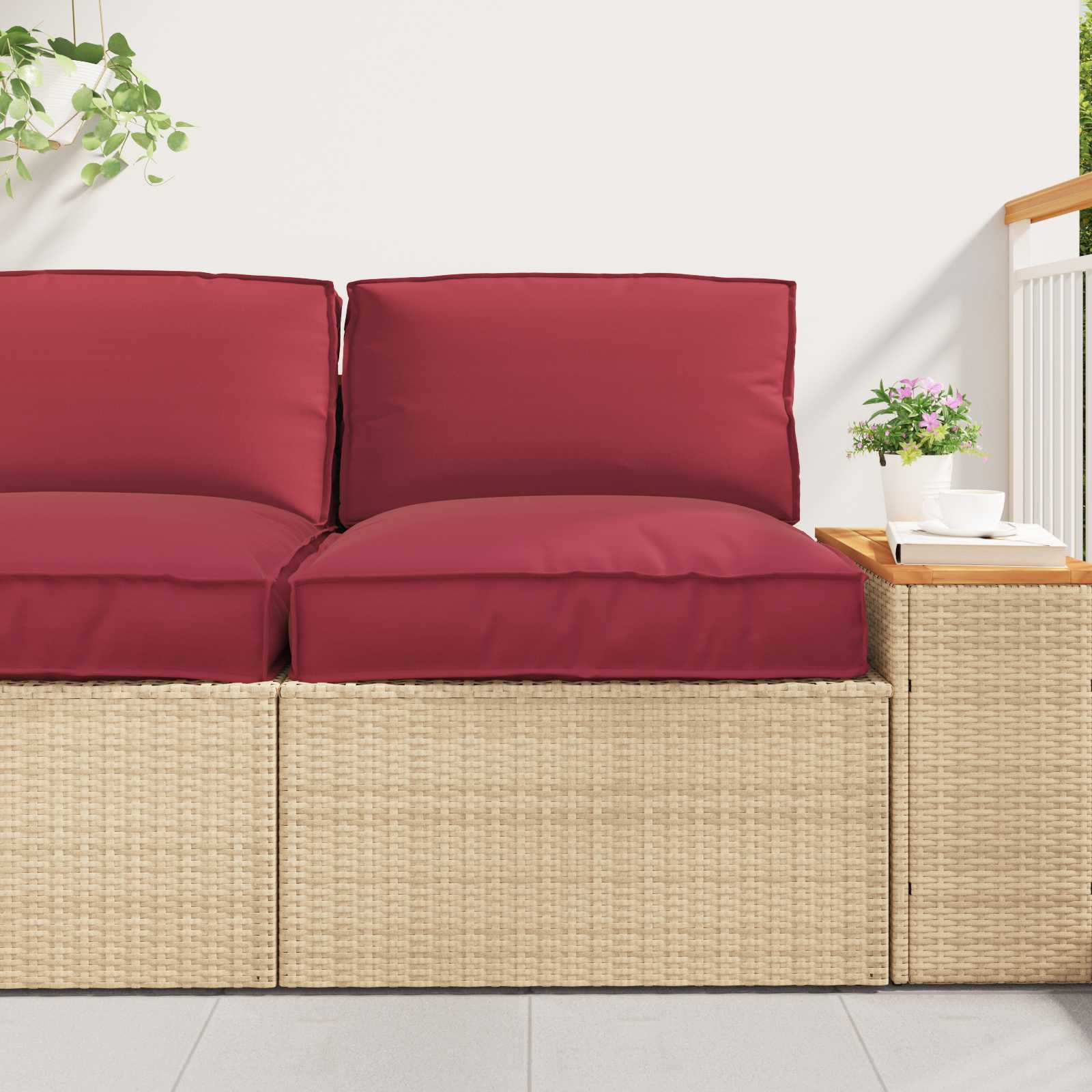 Set jastučića za palete 2 pcs Bež Oxford tkanina