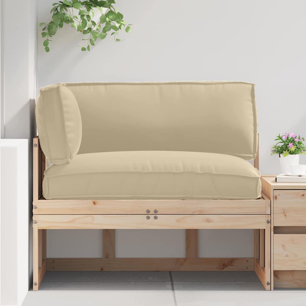 Set jastučića za palete 3 pcs Bež Oxford tkanina