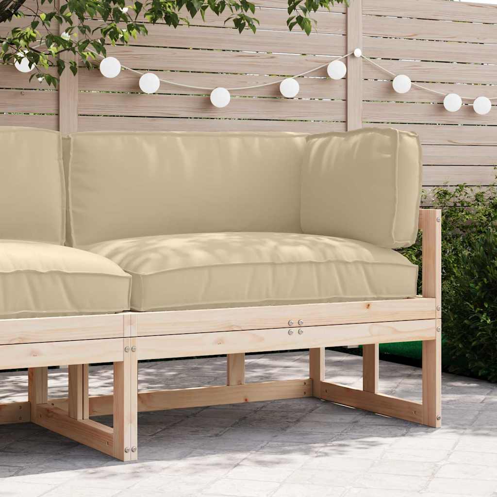 Set jastučića za palete 3 pcs Bež Oxford tkanina
