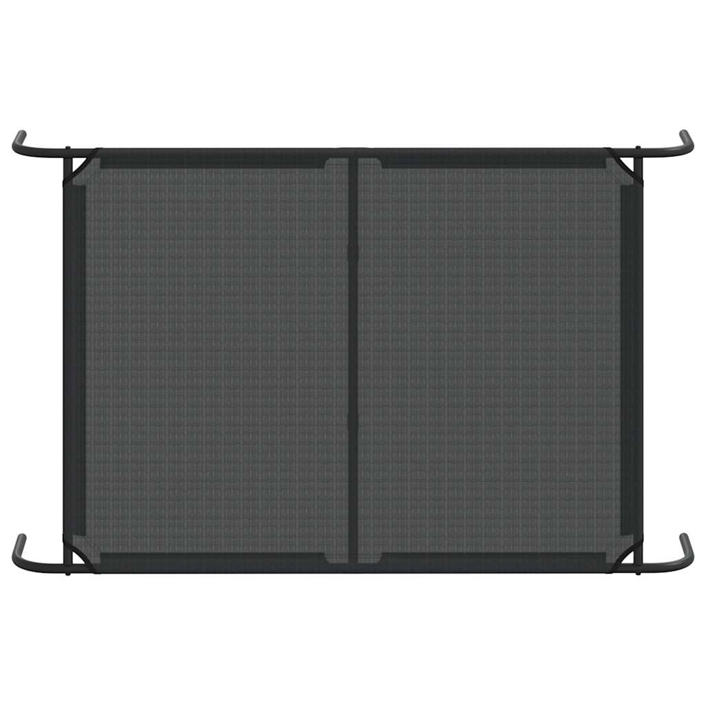 Povišeni krevet za pse crni 130x80x20 cm tekstil i čelik