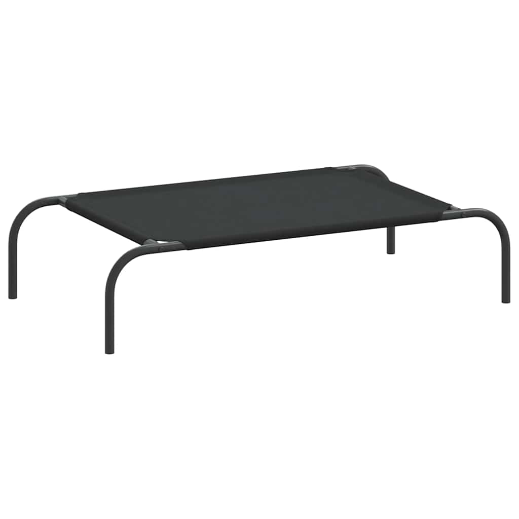 Povišeni krevet za pse crni 90x50x20 cm Oxford tkanina i čelik