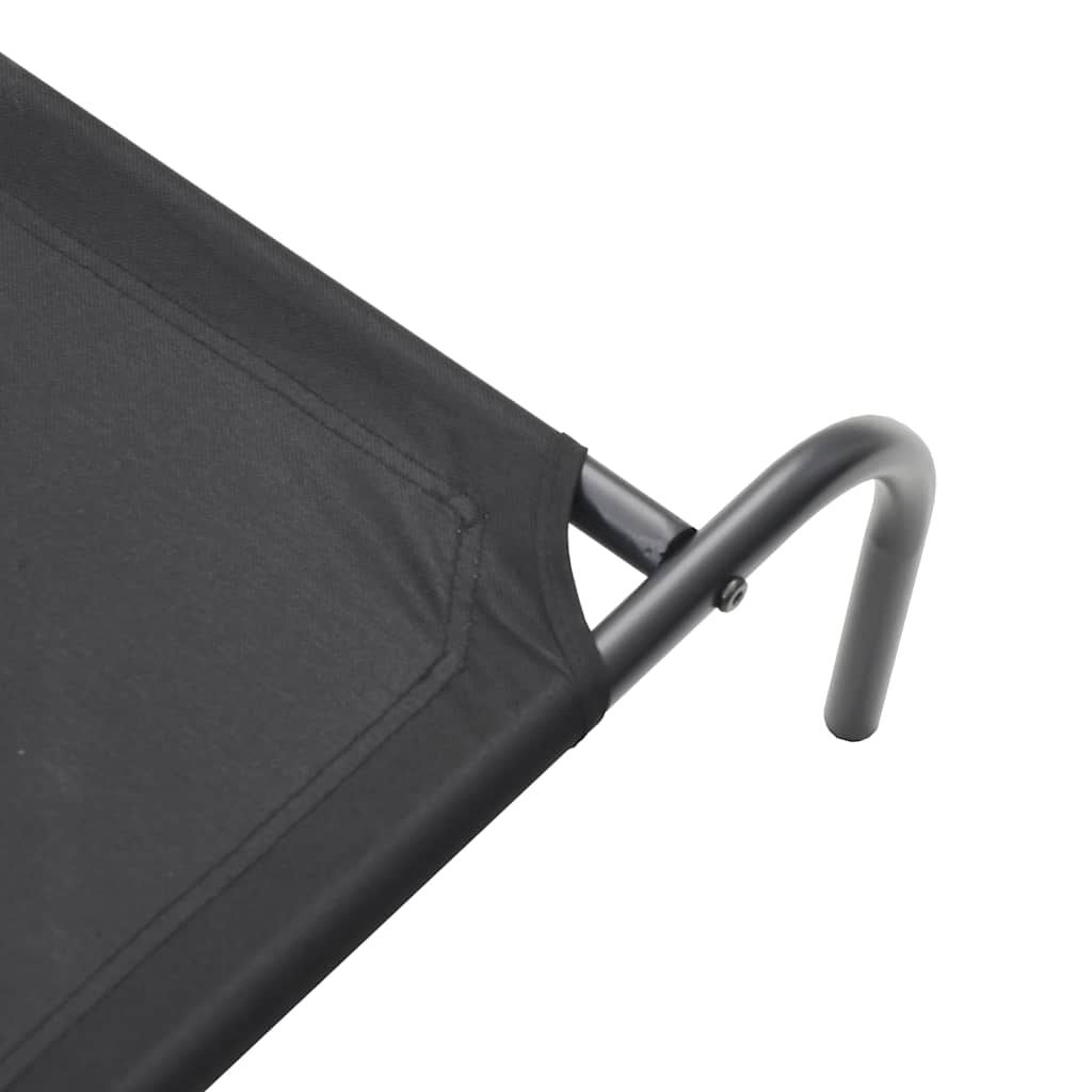 Povišeni krevet za pse crni 90x50x20 cm Oxford tkanina i čelik