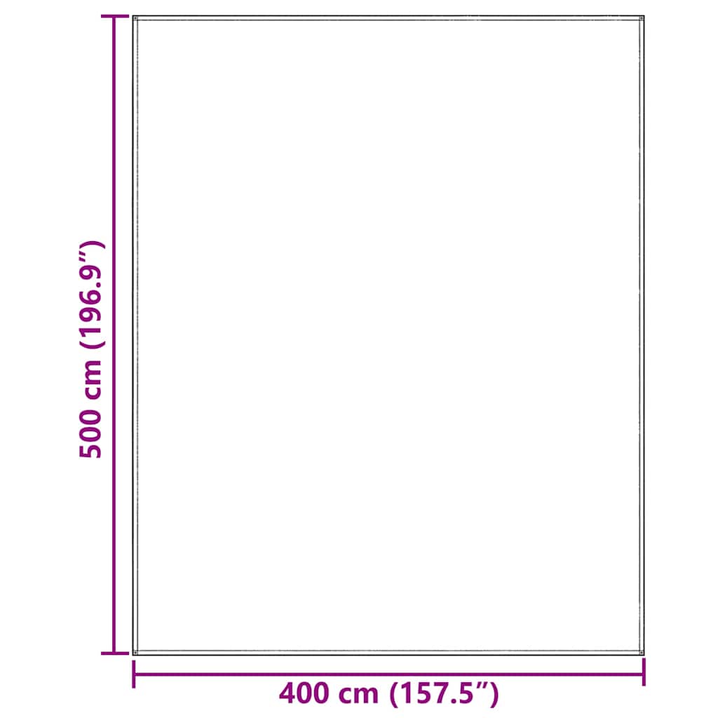 Teppi za šator Plava i siva 500 x 400 cm Polietilen