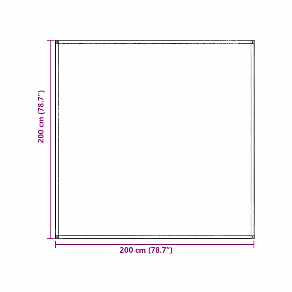 Teppi za šator Svijetlo siva 200 x 200 cm Polietilen