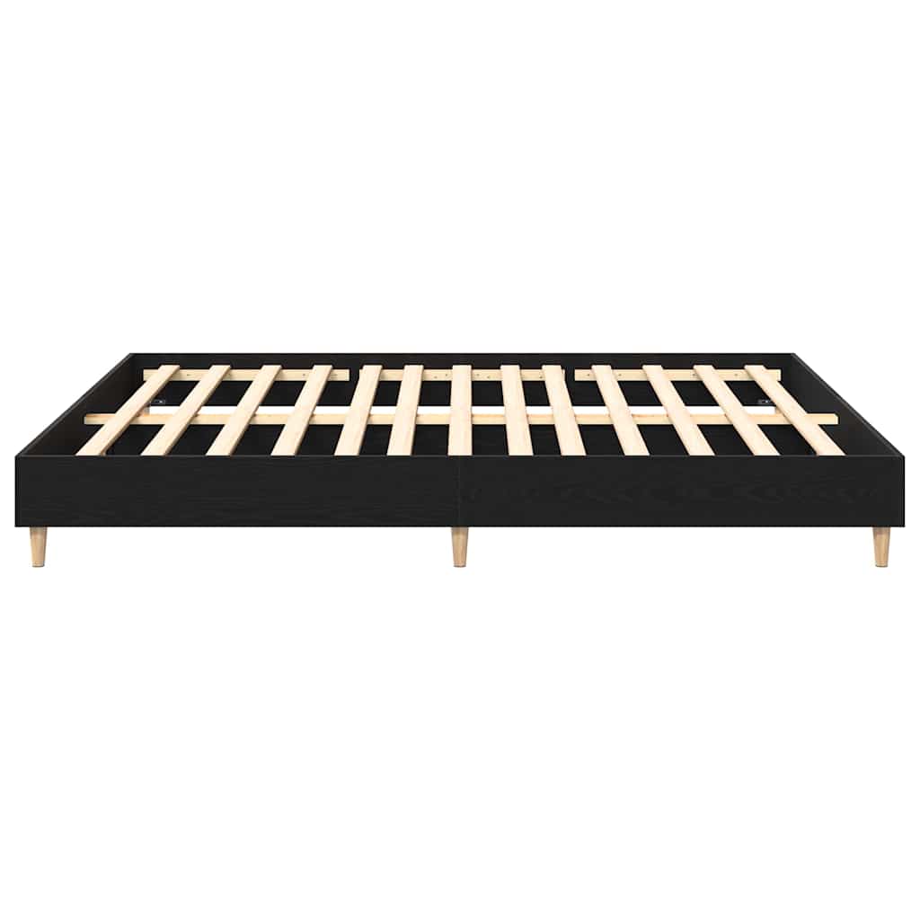 Krevetna konstrukcija Crni hrast 203 x 183 x 25 cm