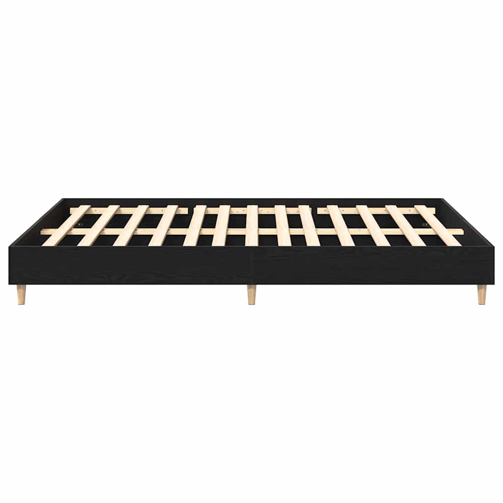 Krevetna konstrukcija Crni hrast 203 x 153 x 25 cm