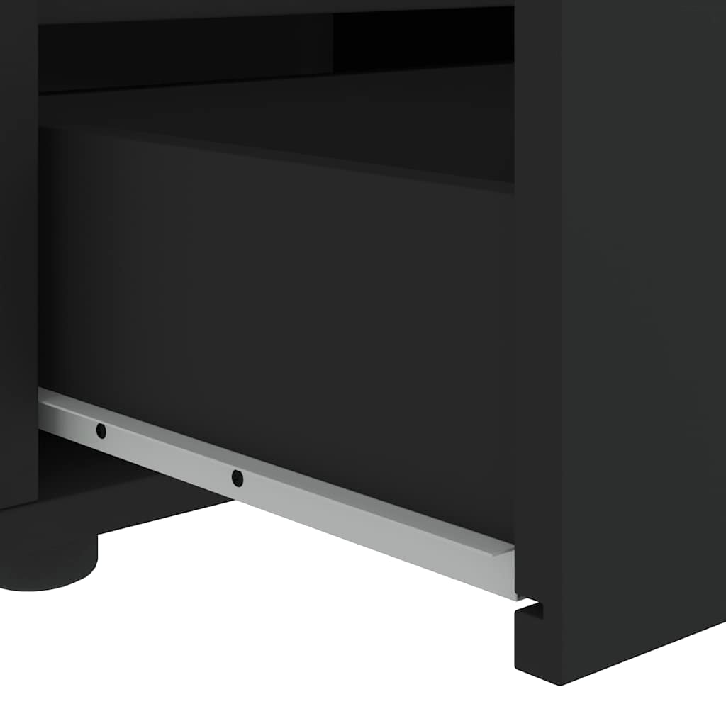 TV ormarić VISNES crni 60x40x38 cm izrađeno drvo