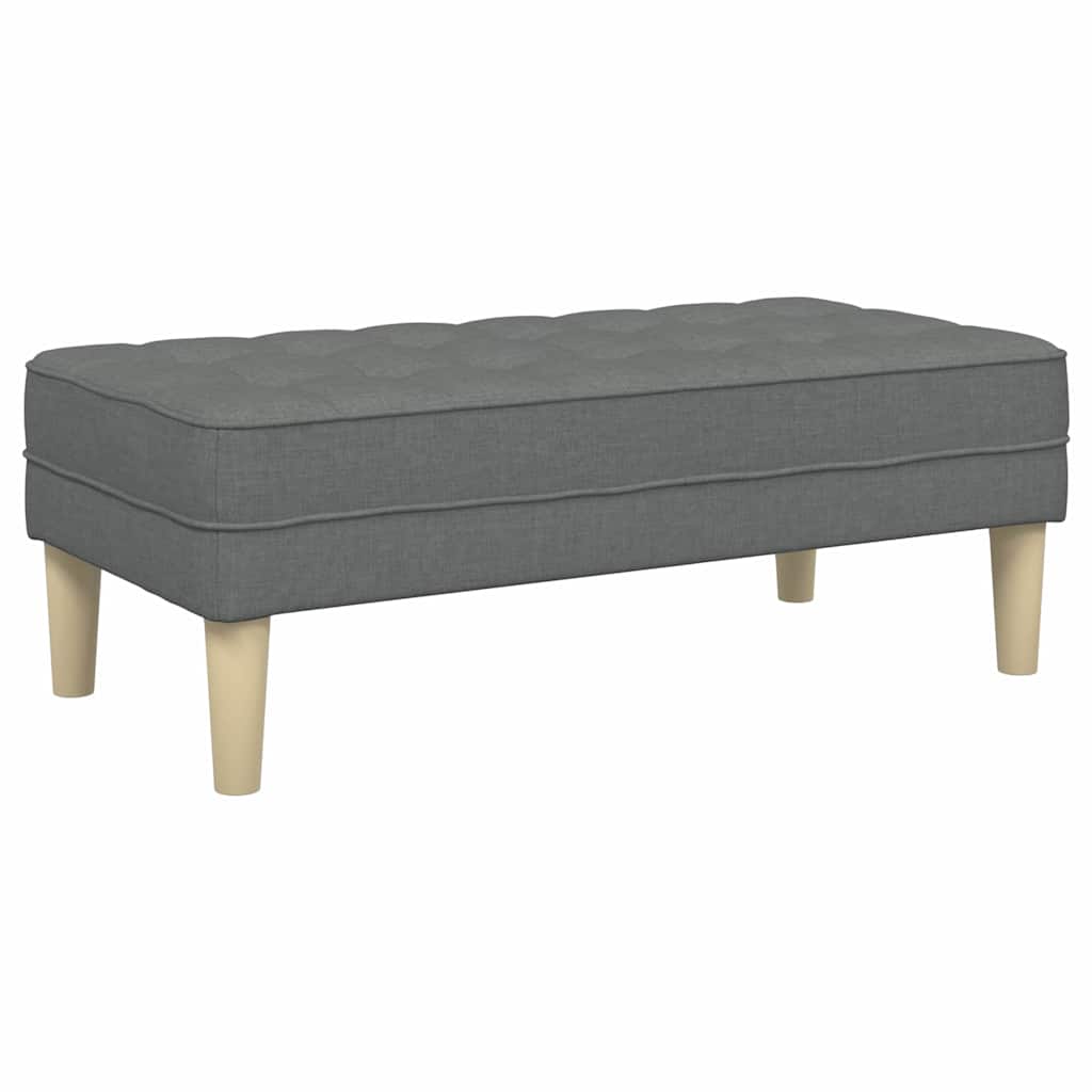 klupa s jastukom Tamno siva 113 x 57 x 39 cm tkanina