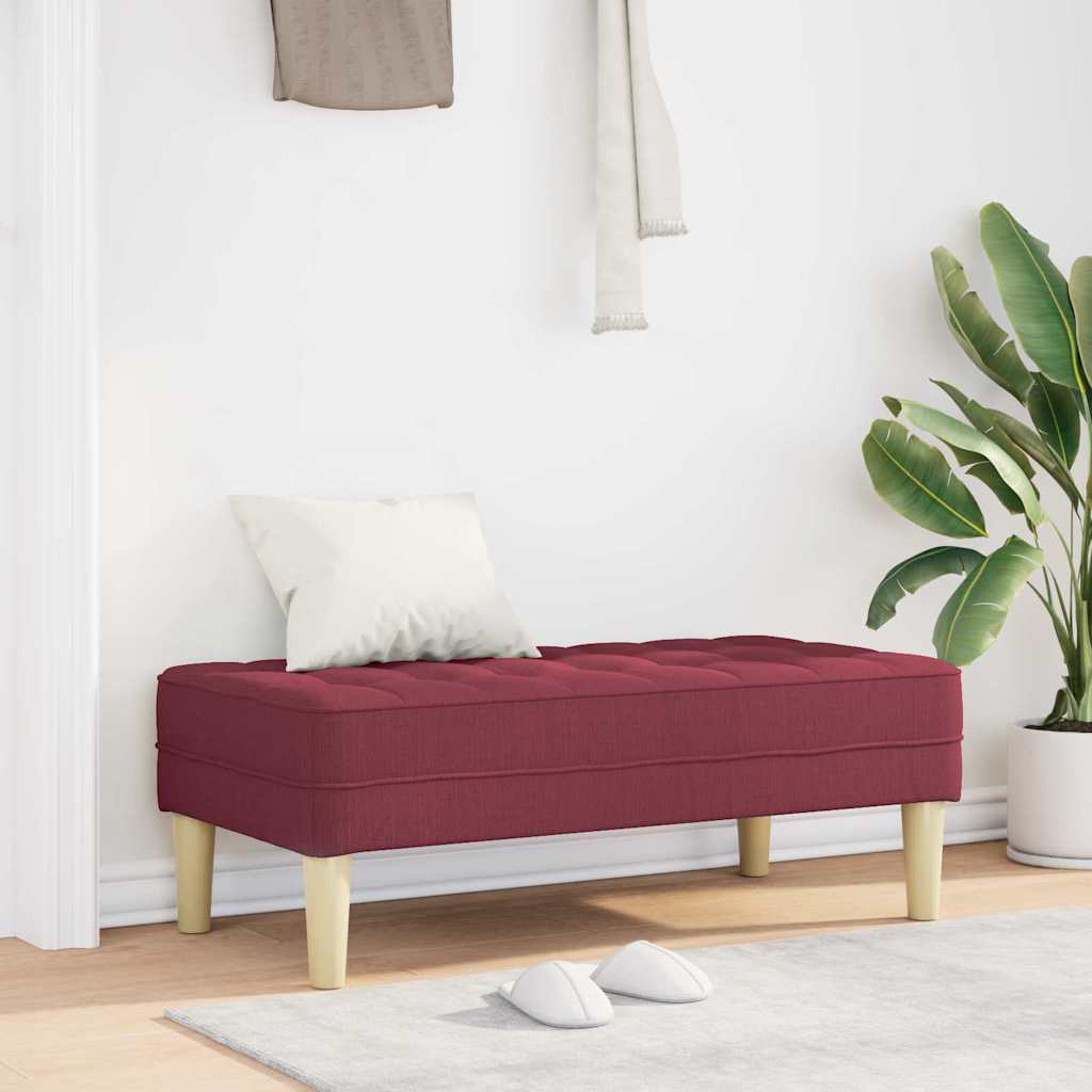 klupa s jastukom Vinska crvena 113 x 57 x 39 cm tkanina