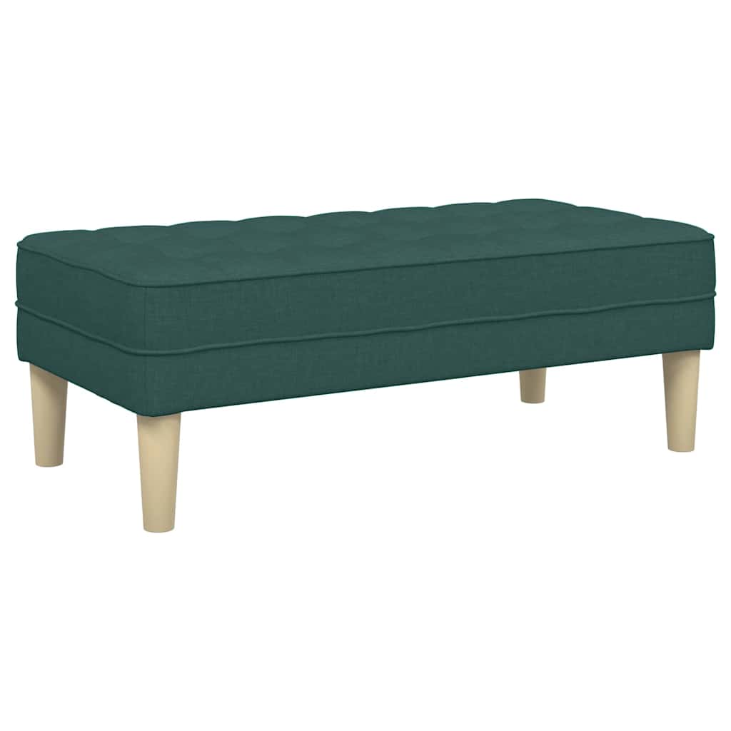 klupa s jastukom Tamnozelena 113 x 57 x 39 cm tkanina