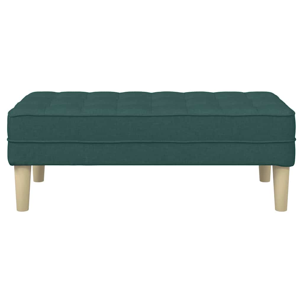 klupa s jastukom Tamnozelena 113 x 57 x 39 cm tkanina