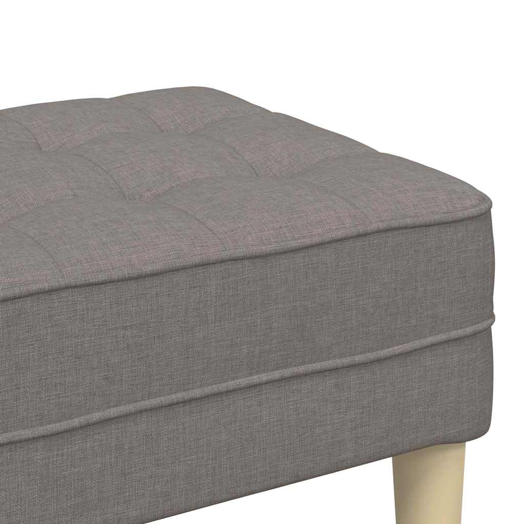klupa s jastukom Sivo-smeđa 113 x 57 x 39 cm tkanina