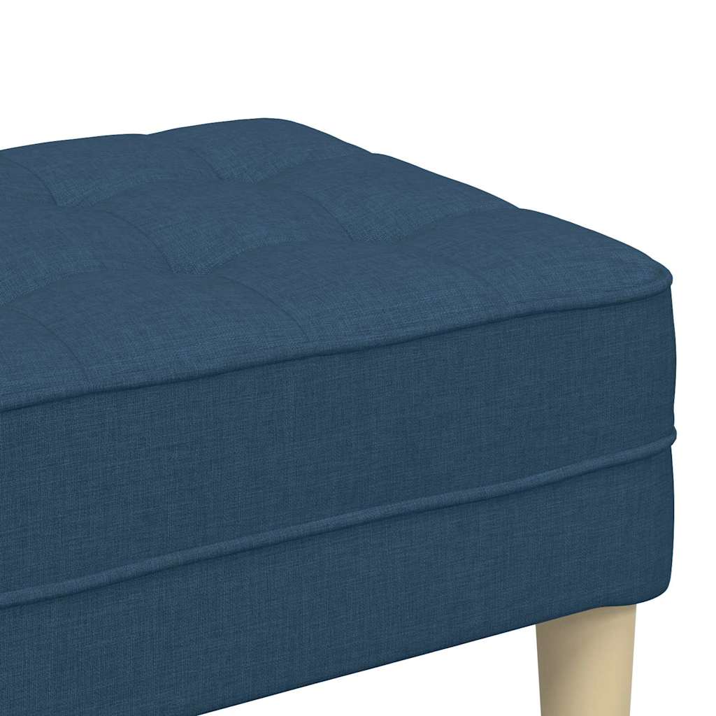 klupa s jastukom Plava 113 x 57 x 39 cm tkanina