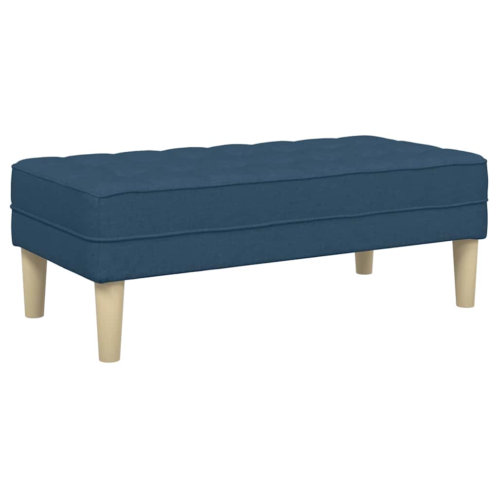 klupa s jastukom Plava 113 x 57 x 39 cm tkanina