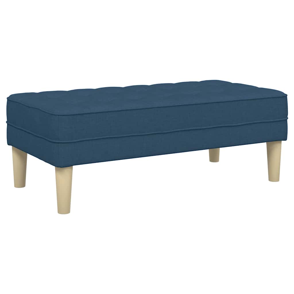 klupa s jastukom Plava 113 x 57 x 39 cm tkanina