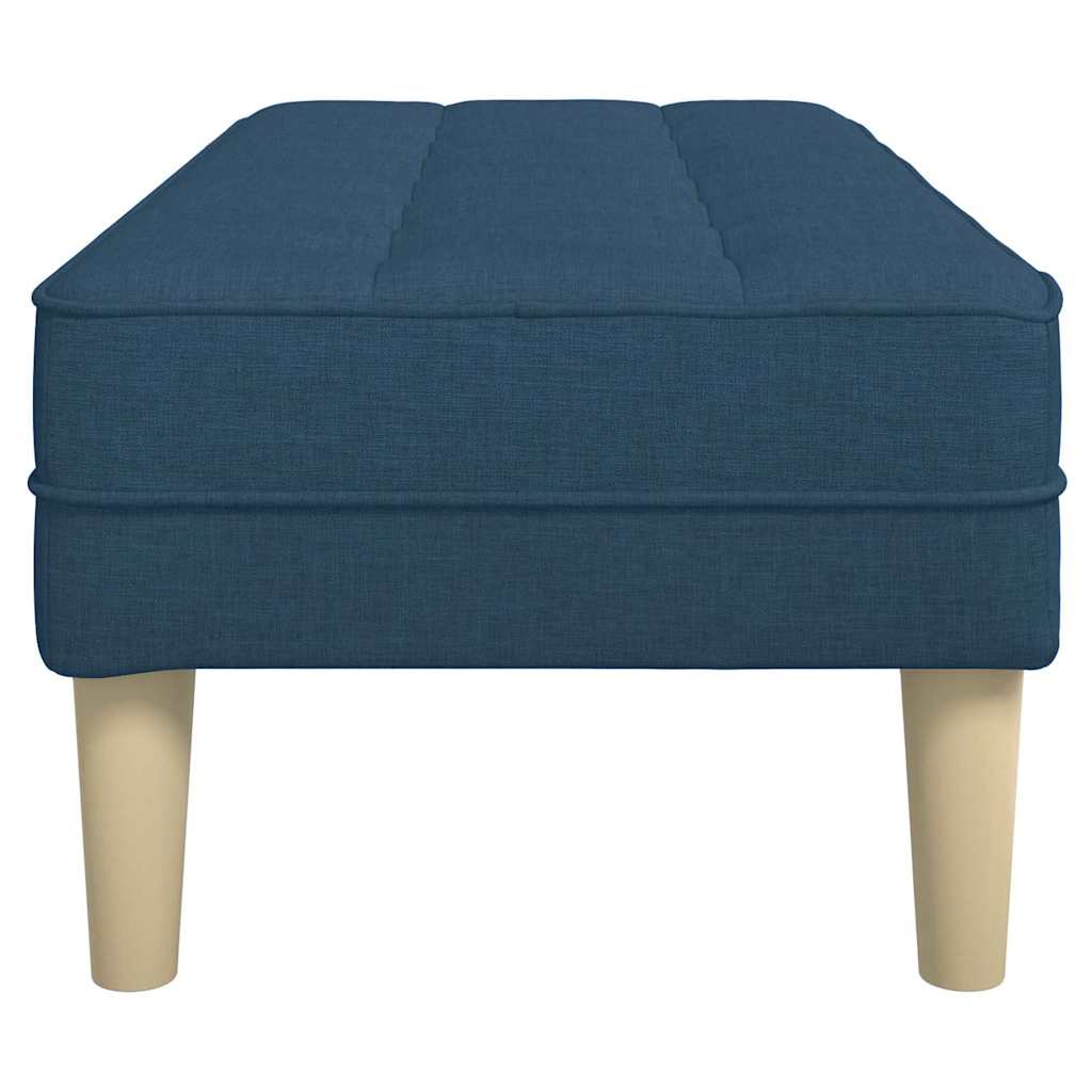 klupa s jastukom Plava 113 x 57 x 39 cm tkanina