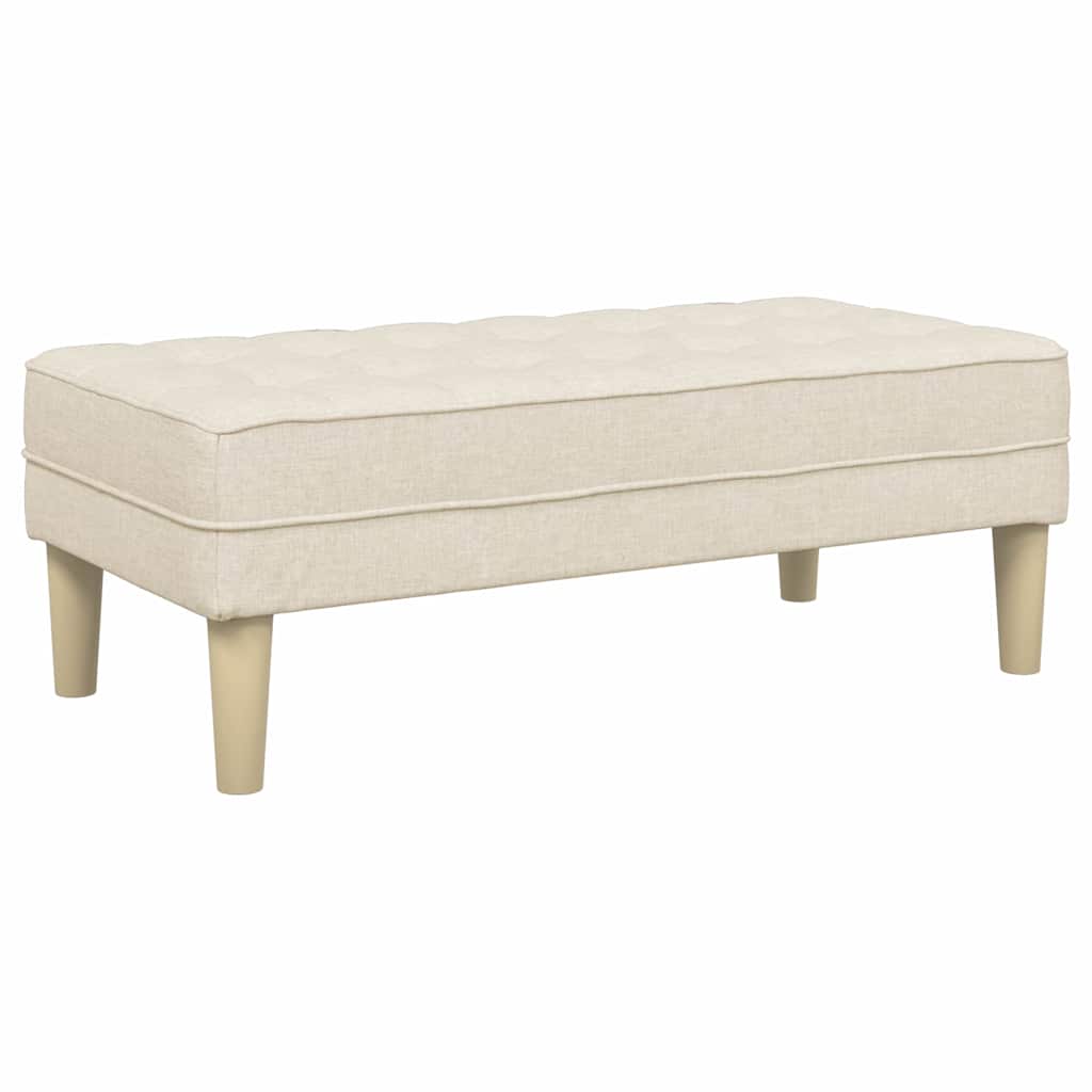 klupa s jastukom Laneno platno 113 x 57 x 39 cm tkanina