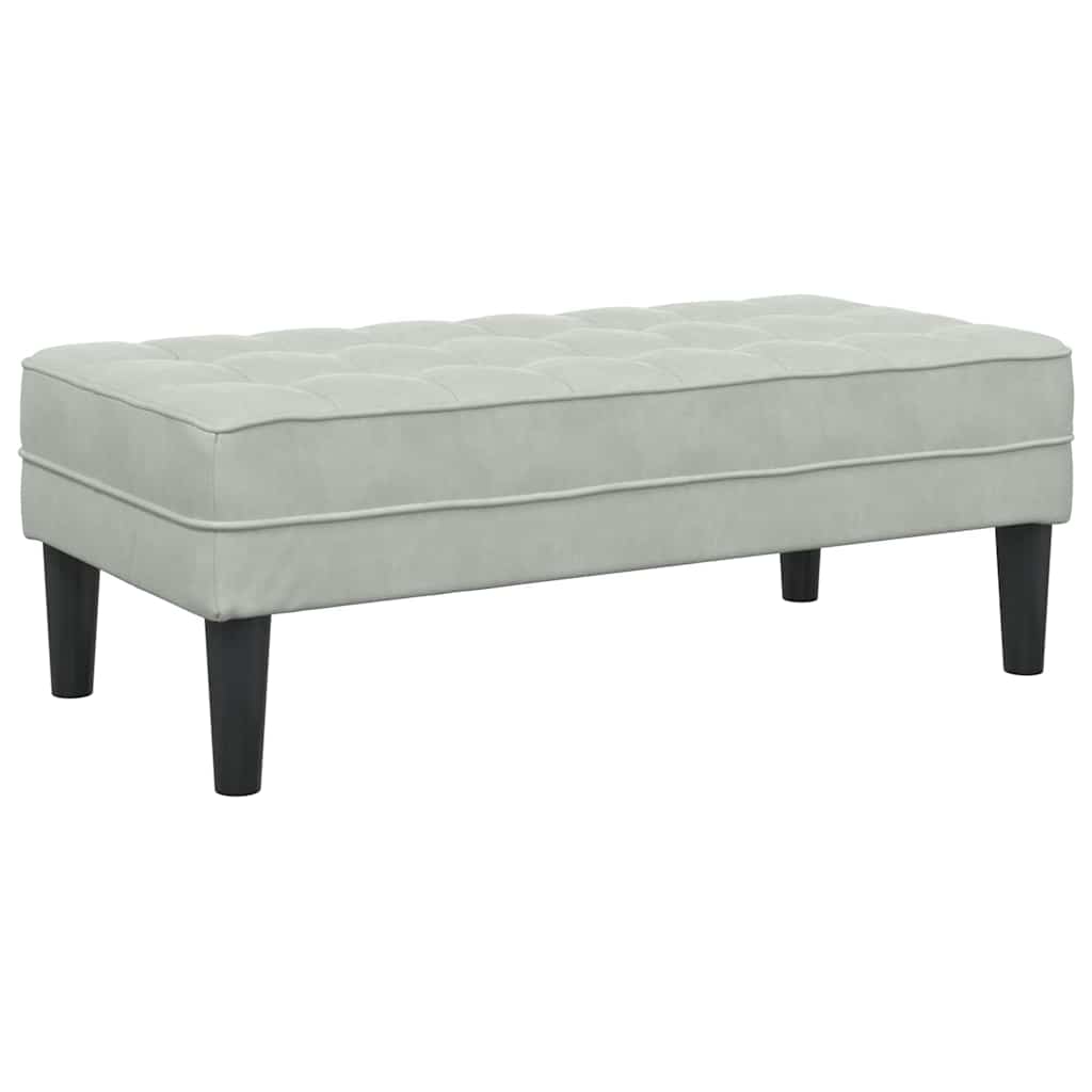 klupa s jastukom Svijetlo siva 113 x 57 x 39 cm Baršun