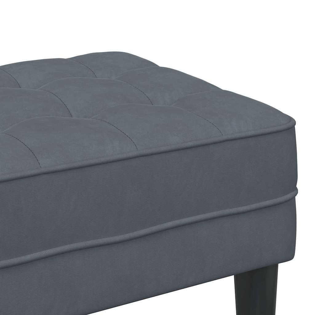 klupa s jastukom Tamno siva 113 x 57 x 39 cm Baršun