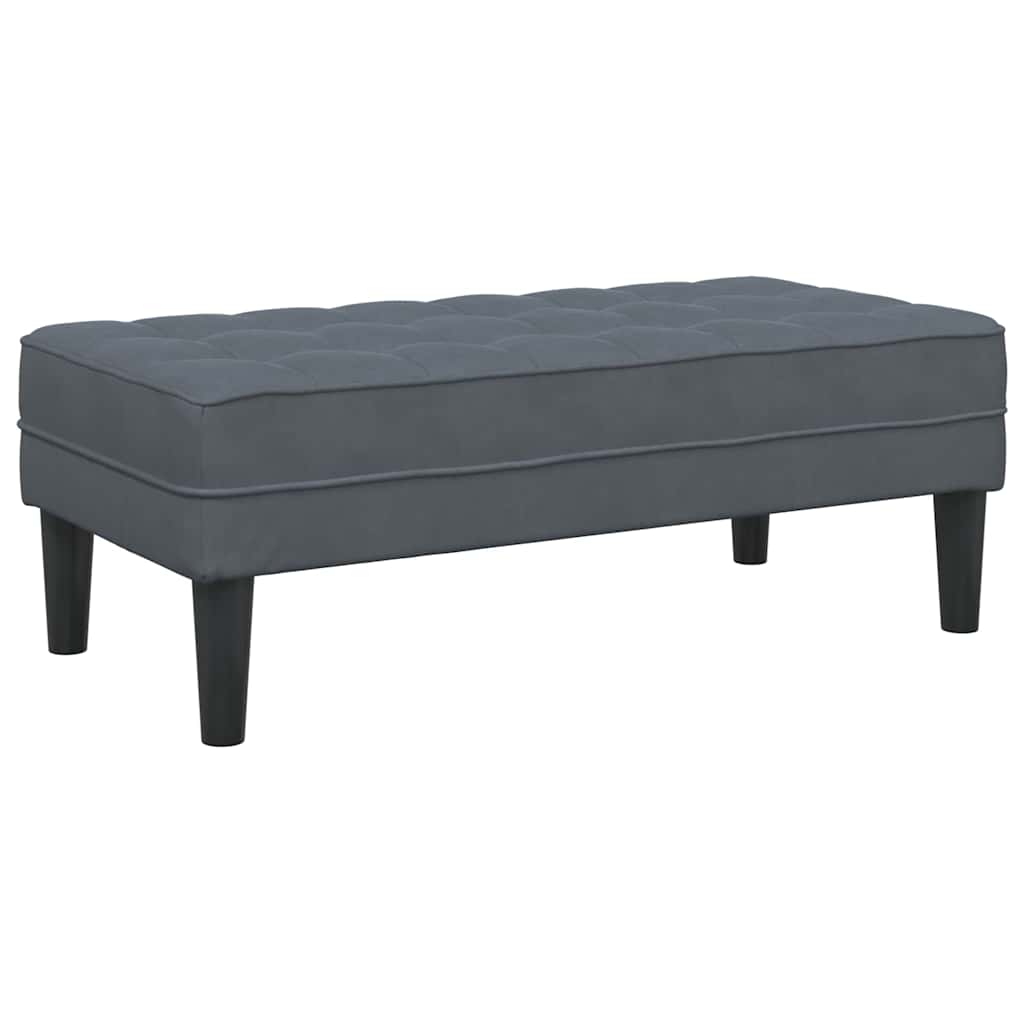 klupa s jastukom Tamno siva 113 x 57 x 39 cm Baršun