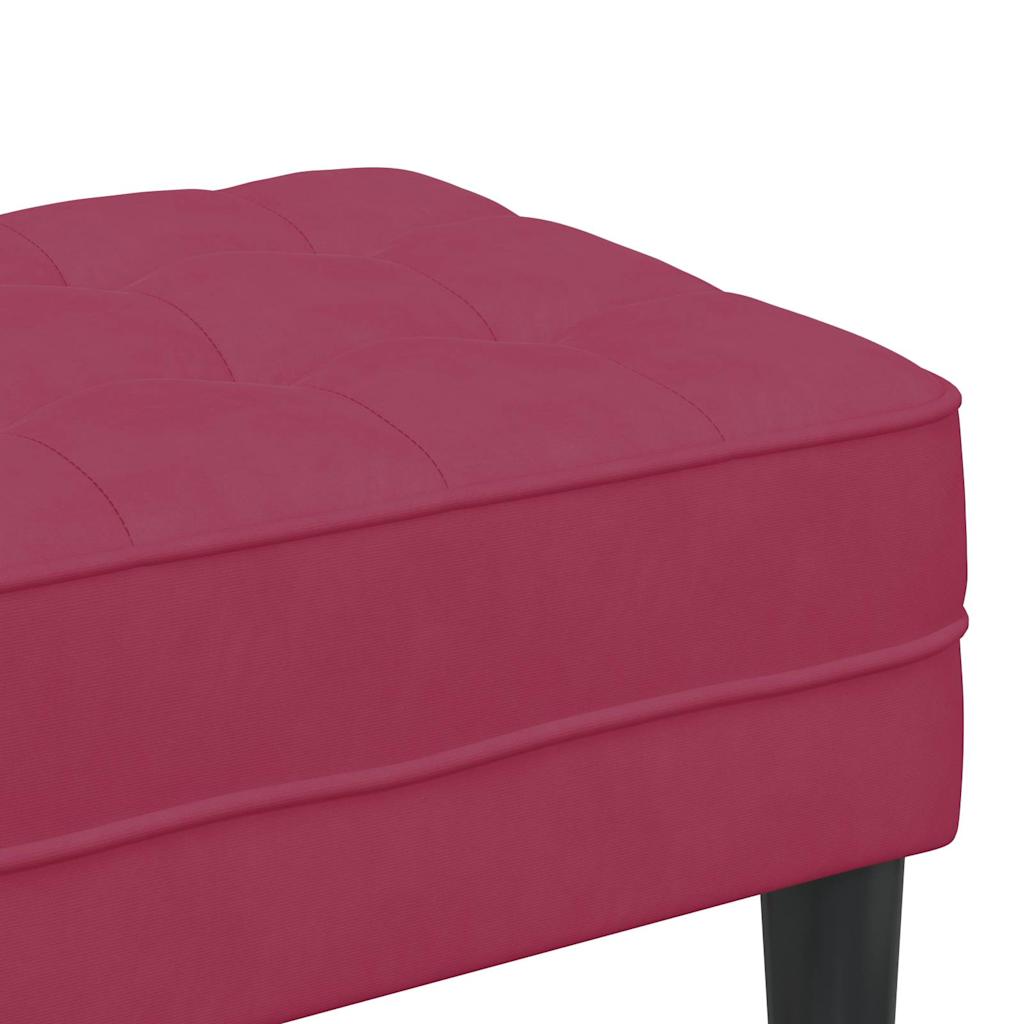 klupa s jastukom Vinska crvena 113 x 57 x 39 cm Baršun