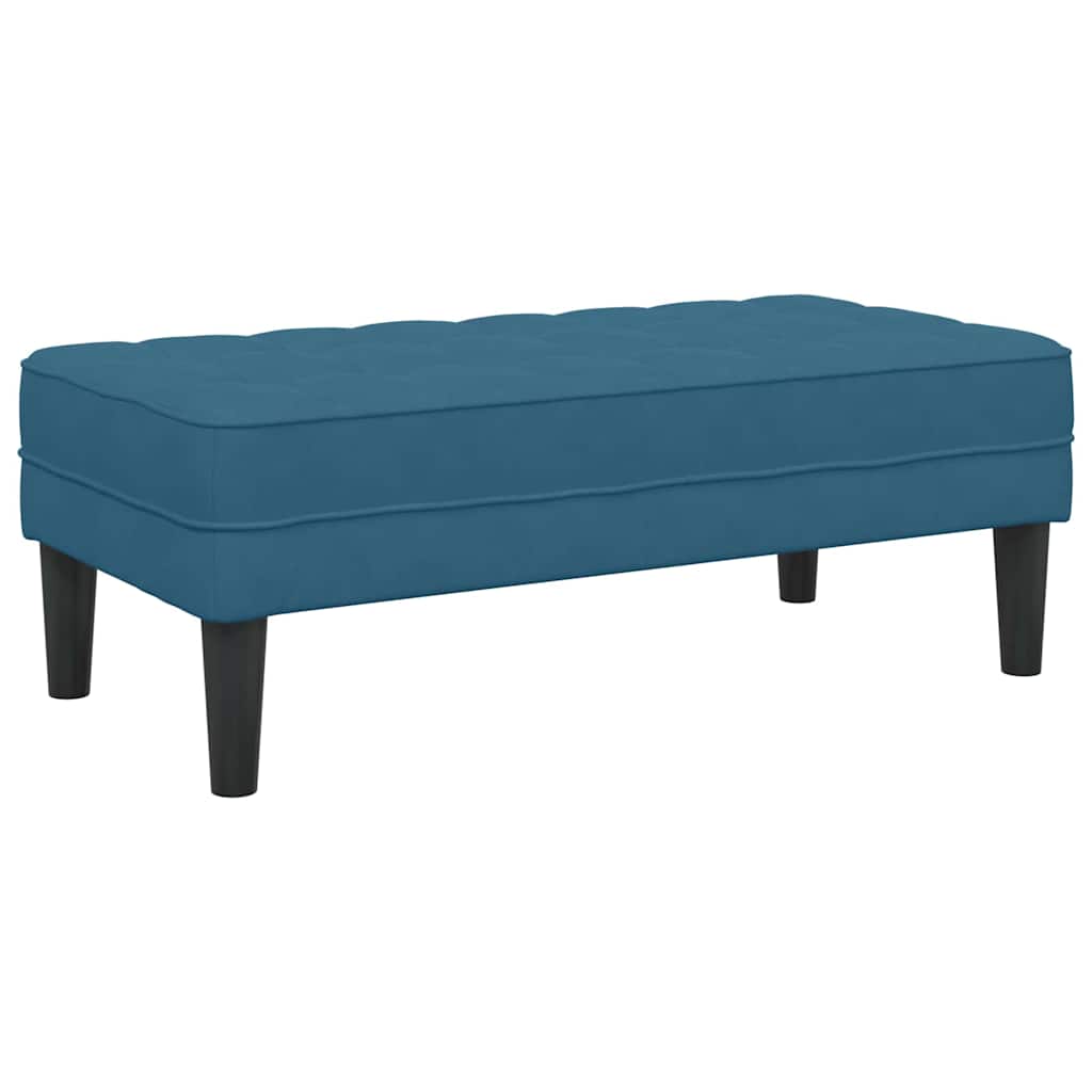 klupa s jastukom Plava 113 x 57 x 39 cm Baršun