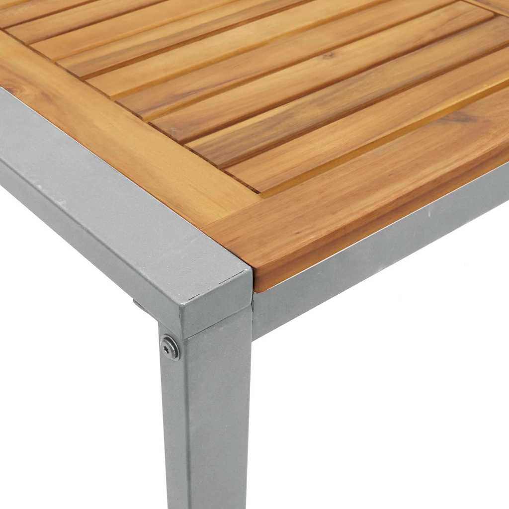 Stol za vrt Siva 180 x 90 x 75 cm Čvrsto drvo akacije