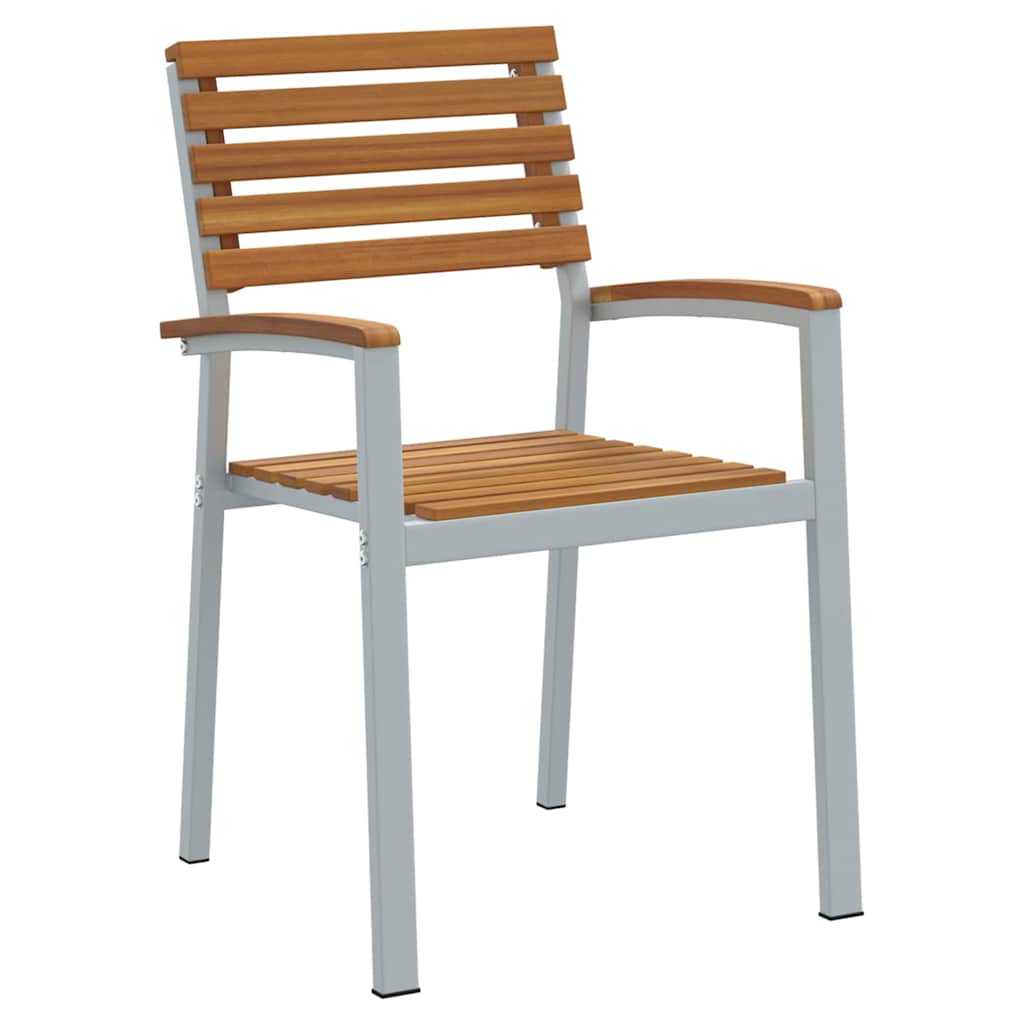 Vrtna stolica 2 pcs Smeđa 56 x 57 x 87 cm Čvrsto drvo akacije