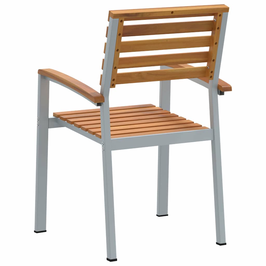 Vrtna stolica 4 pcs Smeđa 56 x 57 x 87 cm Čvrsto drvo akacije