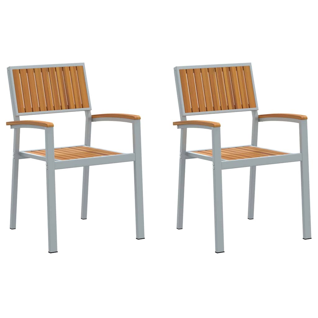 Stolica koja se može slagati 2 pcs Smeđa 56 x 57 x 87 cm