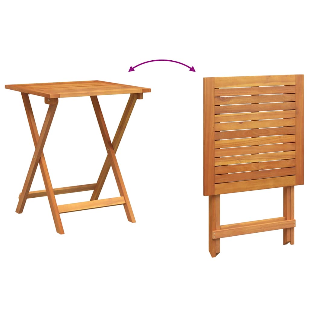 Bistro set 3 pcs Prirodna nafta Čvrsto drvo akacije