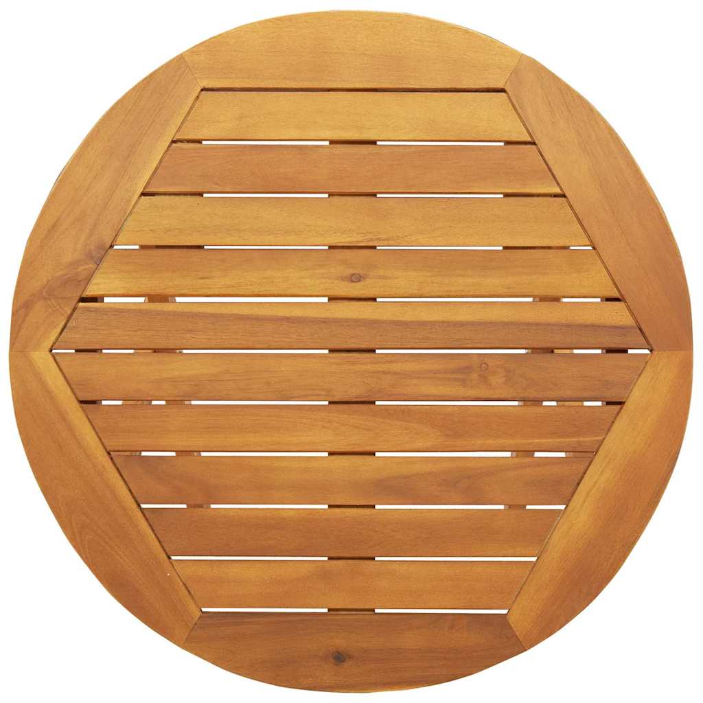 Bistro set 3 pcs Prirodna nafta Čvrsto drvo akacije
