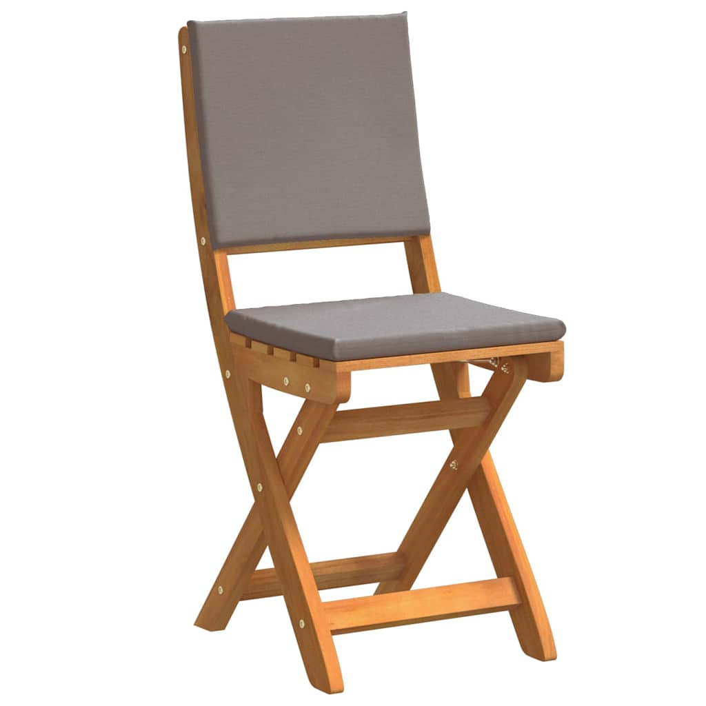 Bistro set s jastukom 3 pcs Prirodna nafta Čvrsto drvo akacije