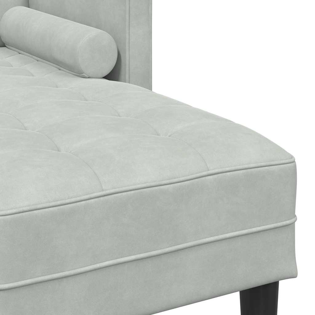 Set sofe s jastukom 2 pcs Svijetlo siva Poliester