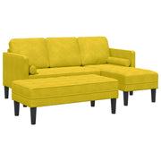 Set sofe s jastukom 2 pcs Žuta Poliester