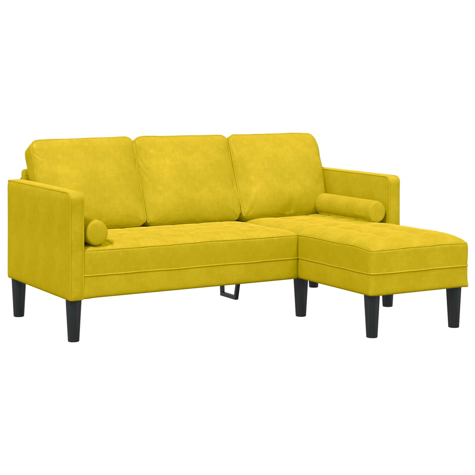 Set sofe s jastukom 2 pcs Žuta Poliester