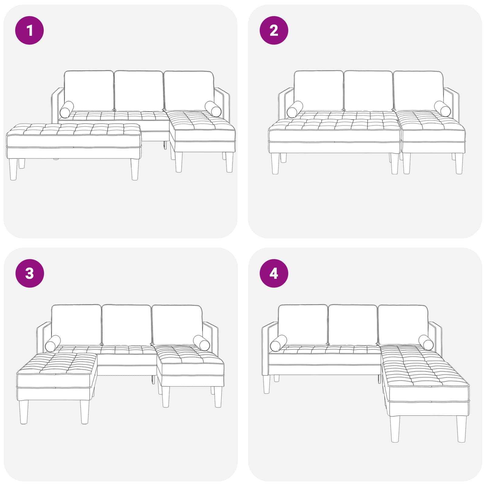 Set sofe s jastukom 2 pcs Žuta Poliester