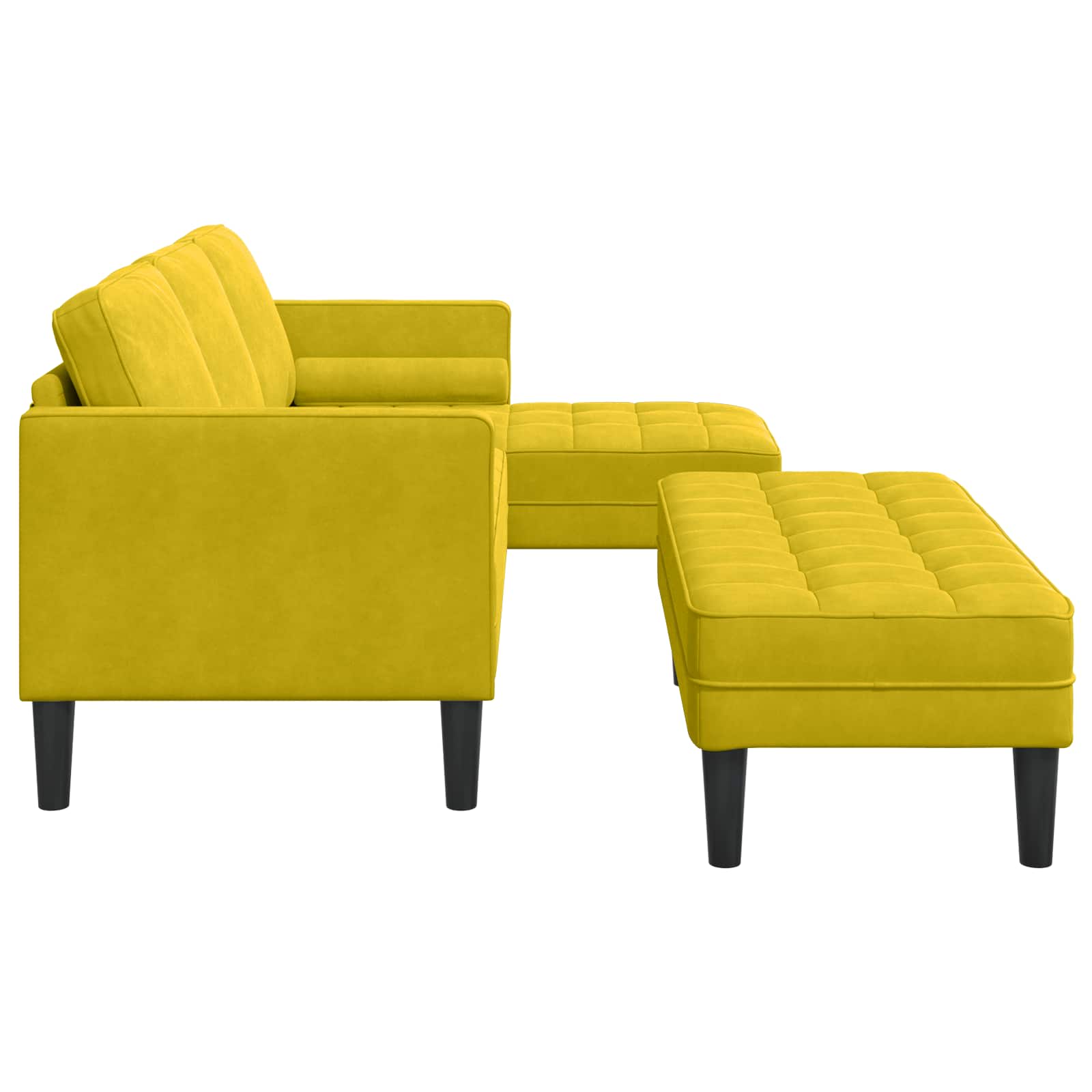 Set sofe s jastukom 2 pcs Žuta Poliester