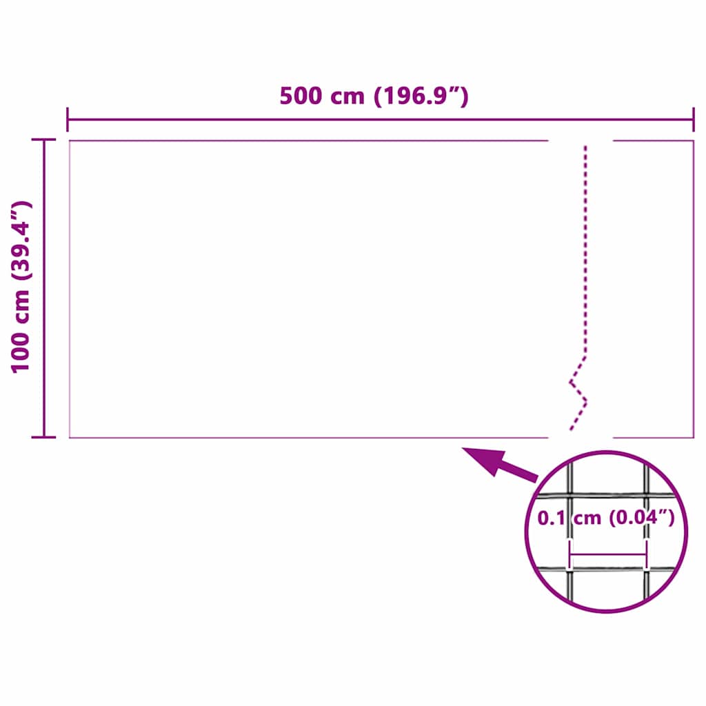 Mreža protiv insekata Bijelo 100 x 500 cm Stakloplastika