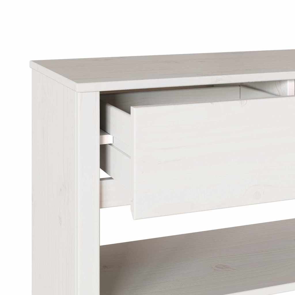 Konzolna stolica s ladicama Drammen Bijelo 89,5 x 37 x 73 cm