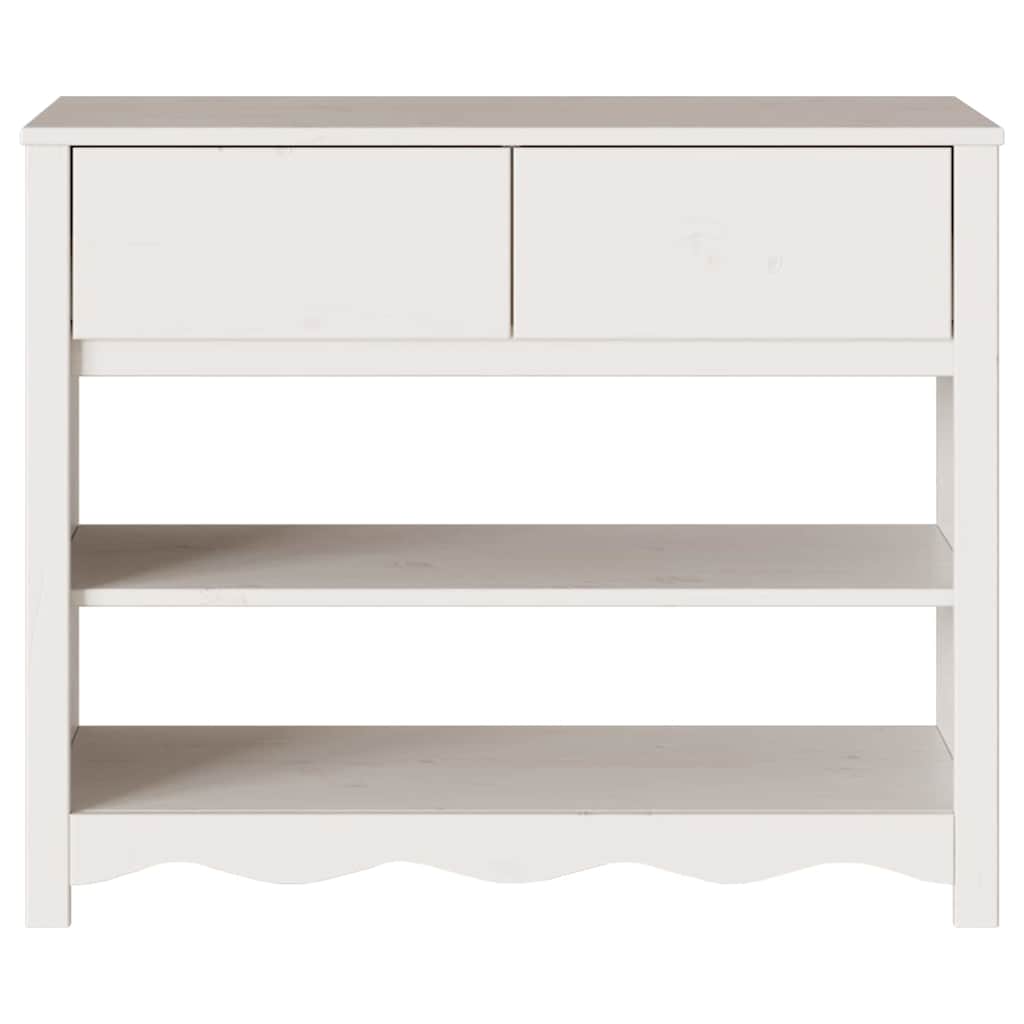 Konzolna stolica s ladicama Drammen Bijelo 89,5 x 37 x 73 cm