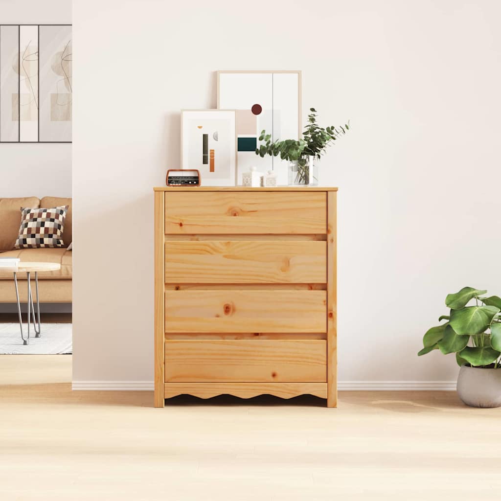Komoda Drammen Boja hrasta 76,5 x 40 x 91 cm Čvrsto borovo drvo