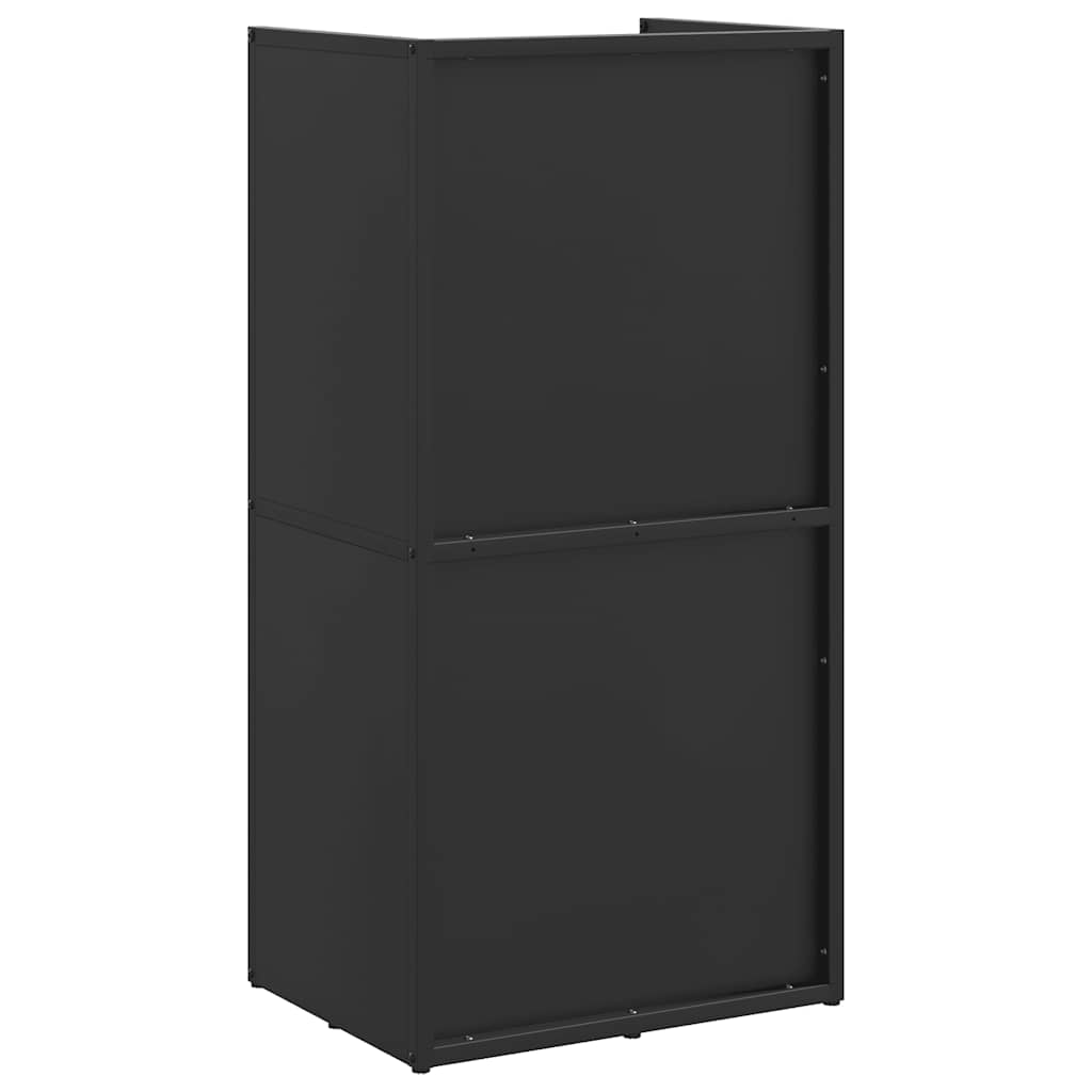 Stalak za drva crni 40x30x80 cm hladno valjani čelik