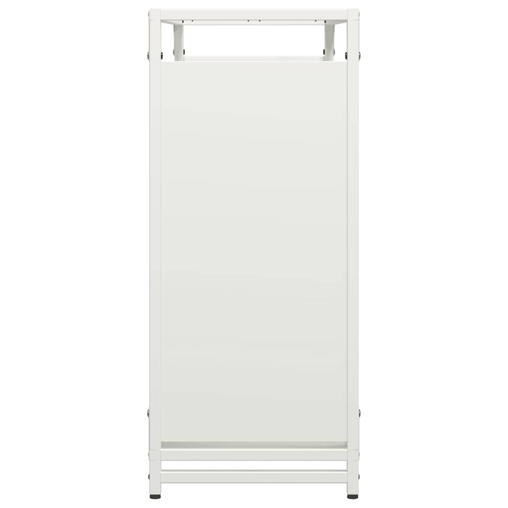 Stalak za drva bijela 90x28x65 cm hladno valjani čelik