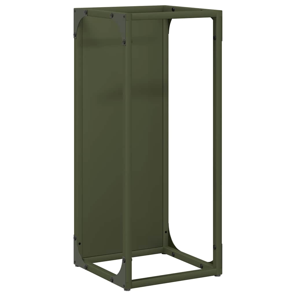 Stalak za drva za ogrjev Maslinasto zelena 25x25x60 cm