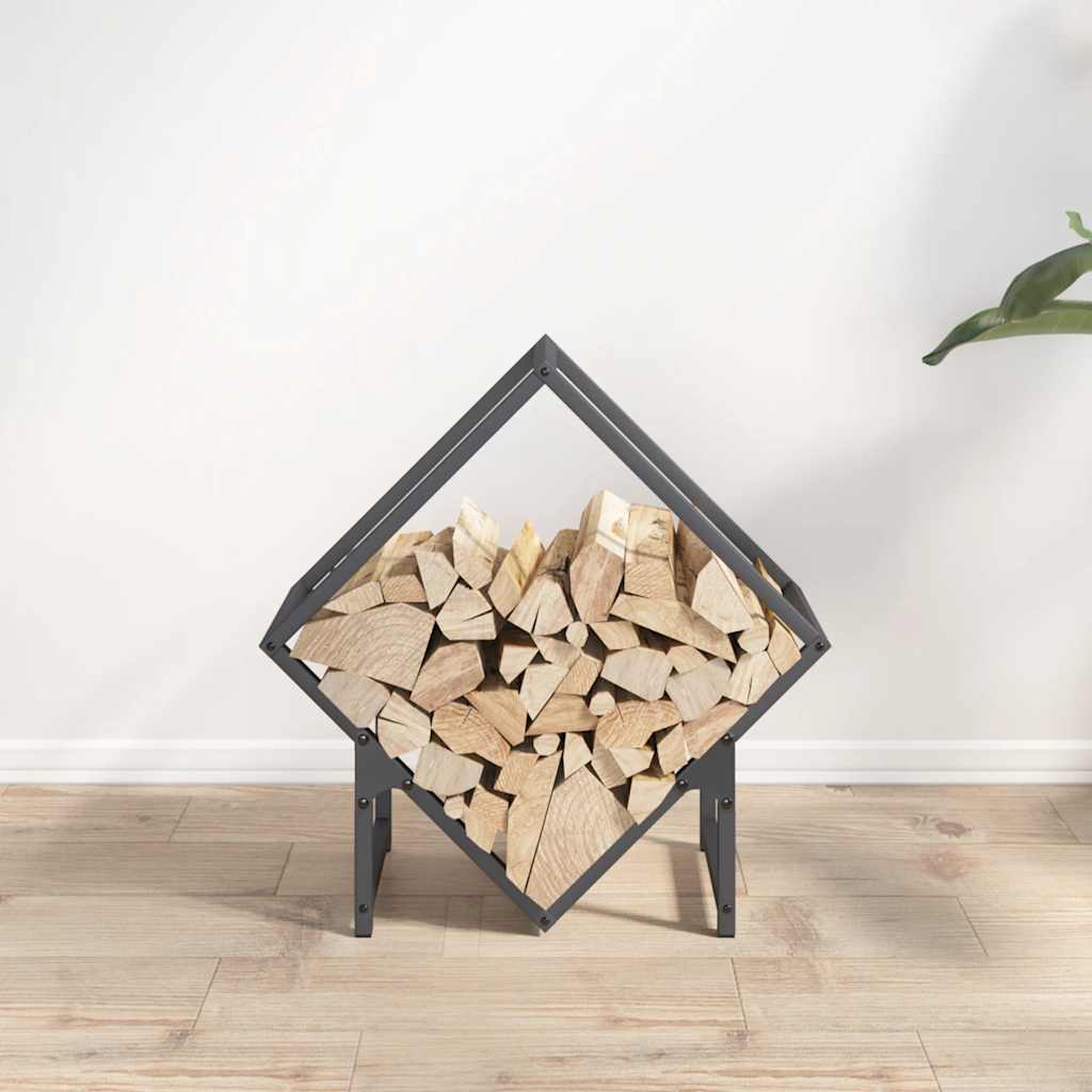 Stalak za drva antracit 50x25x50 cm hladno valjani čelik