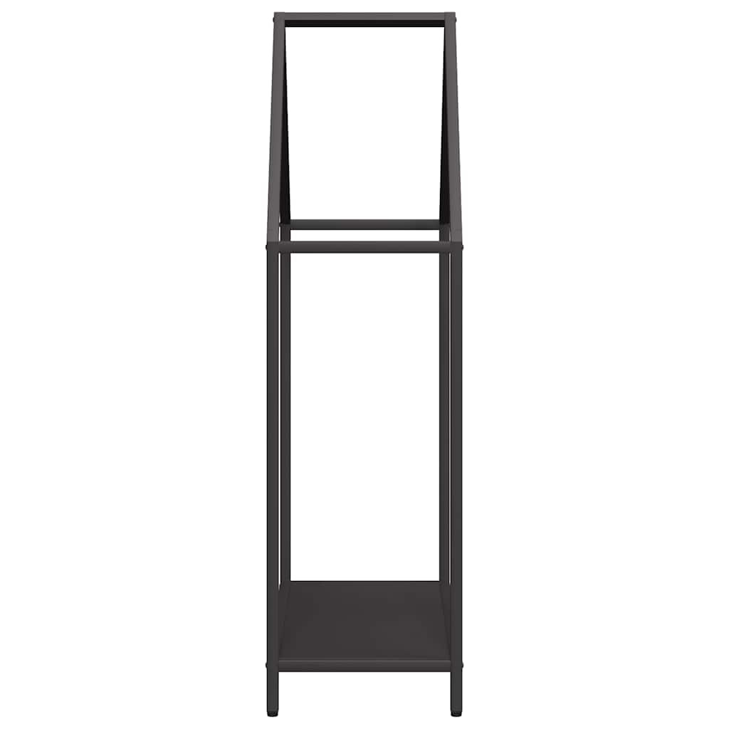 Stalak za drva crni 60x25x90 cm hladno valjani čelik