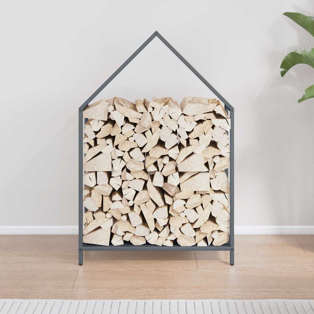 Stalak za drva antracit 60x25x90 cm hladno valjani čelik