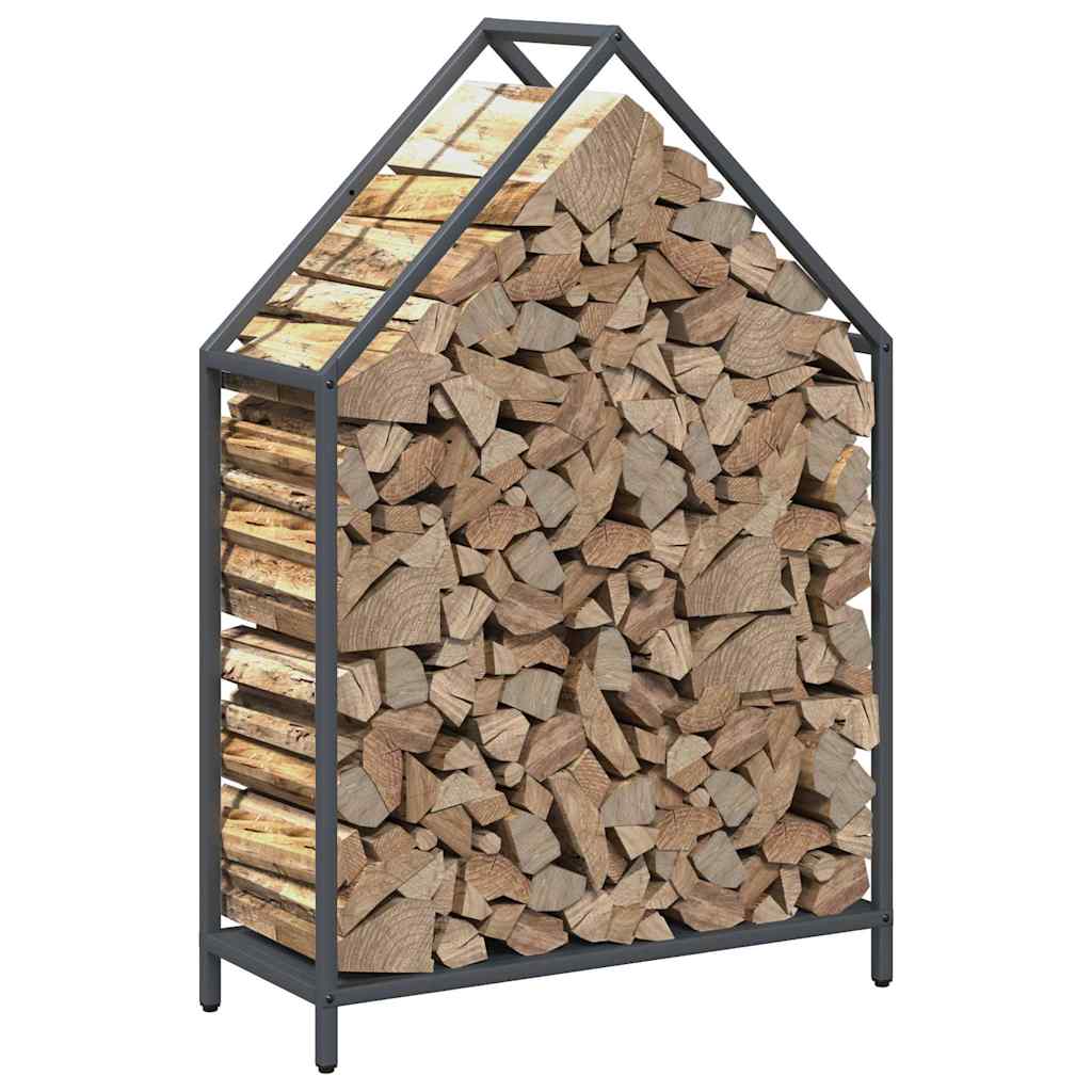 Stalak za drva antracit 60x25x90 cm hladno valjani čelik