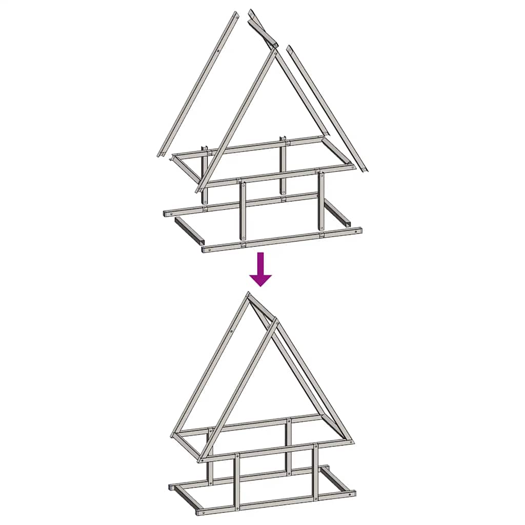 Stalak za drva bijeli 50x25x60cm hladno valjani čelik